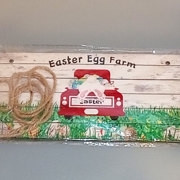🎯 10 for $12 / Easter Egg Farm Wall Hang Sign - Picture 3 of 5